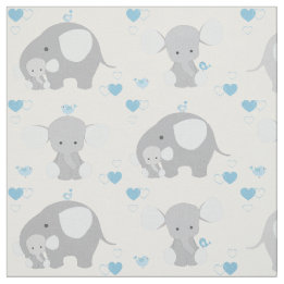 Elephant Blue Gray Safari Animals Kinderzimmer Bab Stoff