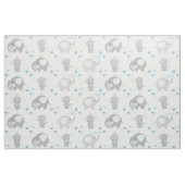 Elephant Blue Gray Safari Animals Kinderzimmer Bab Stoff (Fat Quarter (45,7 x 55,9 cm))