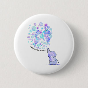 Elephant Blue Lila Balloons Suicide Prevention A Button