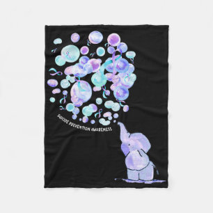 Elephant Blue Lila Balloons Suicide Prevention A Fleecedecke