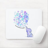 Elephant Blue Lila Balloons Suicide Prevention A Mousepad (Mit Mouse)