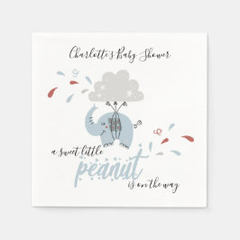 Elephant Blue Niedlich Boy's Baby Shower Napkins Serviette