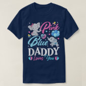 Elephant Blue Pink Daddy Lieben You Pregnancy Reve T-Shirt (Design vorne)