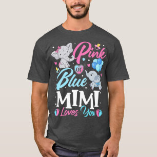 Elephant Blue Pink Mimi Lieben Sie Schwangerschaft T-Shirt