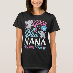 Elephant Blue Pink Nana Lieben Sie Schwangerschaft T-Shirt