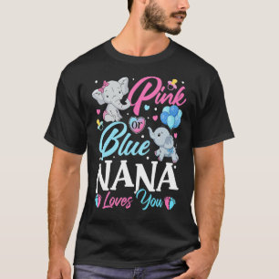 Elephant Blue Pink Nana Lieben Sie Schwangerschaft T-Shirt