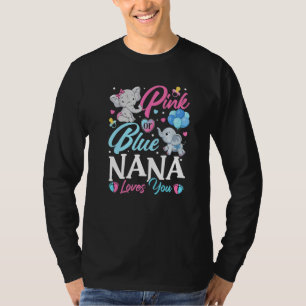 Elephant Blue Pink Nana Lieben Sie Schwangerschaft T-Shirt