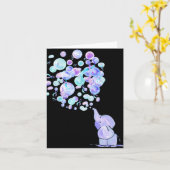 Elephant Blue Purple Balloons Suicide Prevention A Karte (Gelbe Blume)