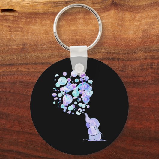 Elephant Blue Purple Balloons Suicide Prevention A Schlüsselanhänger (Vorderseite)