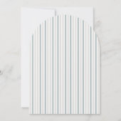 Elephant Blue Striped Arch Baby Dusche Einladung (Rückseite)