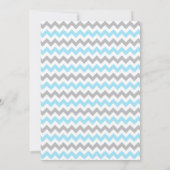 Elephant Blue und Gray Baby Dusche Einladung (Rückseite)