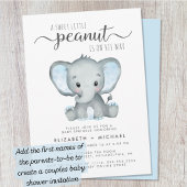Elephant Blue Watercolor Baby Boy Sprinkle Einladung