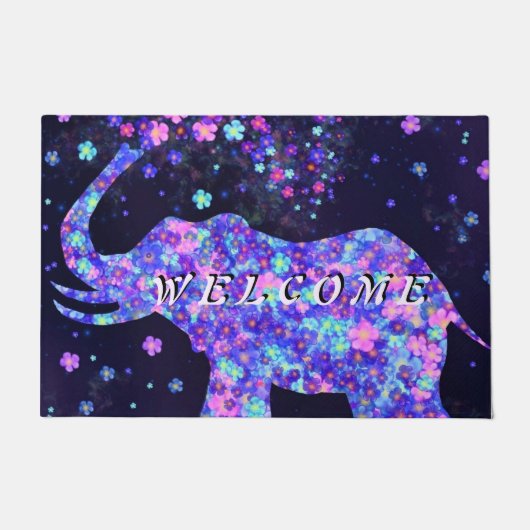 Elephant Blume Doormat - Spring Joy - Willkommen Fußmatte (Vorderseite)