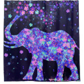 Elephant Blume Duschvorhang (Vorderseite)