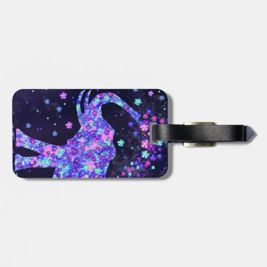 Elephant Blume Gepäckanhänger (Rückseite horizontal)