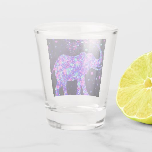 Elephant Blume Shootglasfeder Schnapsglas (Rückseite)