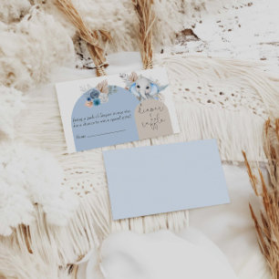 Elephant Boho Boy Babydusche Windelwanne Begleitkarte