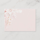 Elephant Boho Floral Pink Baby Dusche Winzer Begleitkarte (Rückseite)