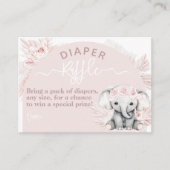 Elephant Boho Floral Pink Baby Dusche Winzer Begleitkarte (Vorderseite)
