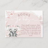 Elephant Boho Floral Pink Baby Showbook Begleitkarte (Vorderseite)