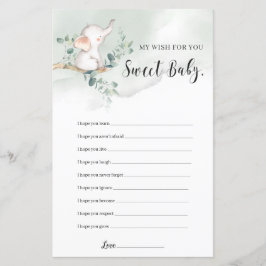 Elephant Boho Grün wünscht für das Babyspiel