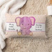Elephant Boho Peach Pink Baby Stats Kinderzimmer Lendenkissen (Decke)