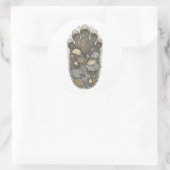 Elephant Botanical Footprint Nature Sticker (Tasche)