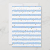 Elephant Botanical Pastel Blue Baby Boy Dusche Einladung (Rückseite)