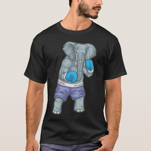 Elephant Boxer Boxhandschuhe Boxen T-Shirt (Vorderseite)
