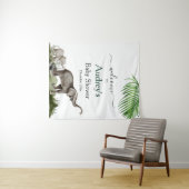 Elephant Boy Baby Dusche Hintergrund Begrüßungszei Wandteppich (Beispiel (Horizontal))