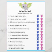 Elephant Boy Baby Dusche sagte er sagte, sie sagte (Vorderseite)