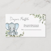 Elephant Boy Baby Duwer Diaper Raffle Begleitkarte (Vorderseite)