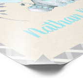 Elephant Boy Baby Kinderzimmer-Zeichen Fotodruck (Ecke)