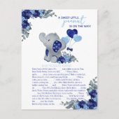 Elephant Boy Baby Shower Game Postkarte (Vorderseite)