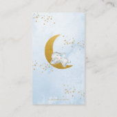 Elephant Boy Baby Shower Moon Stars Diaper Raffles Begleitkarte (Rückseite)