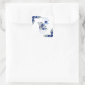 Elephant Boy Baby Shower Quadratischer Aufkleber (Tasche)