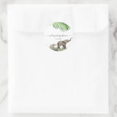 Elephant Boy Baby Shower Runder Aufkleber (Tasche)