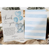 Elephant Boy Baby Shower Safari Karte vielen Dank