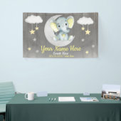 Elephant Boy Backdrop Moon Stars Gelber Name Banner (Messeveranstaltung)