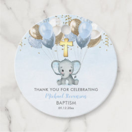 Elephant Boy Balloons Taufe Vielen Dank, dass Sie Geschenkanhänger