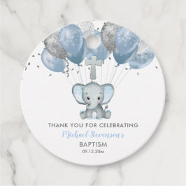 Elephant Boy Balloons Taufe Vielen Dank, dass Sie Geschenkanhänger