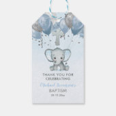 Elephant Boy Balloons Taufe Vielen Dank Geschenkanhänger (Rückseite)