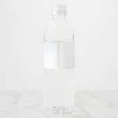 Elephant Boy Blue Greenery Baby Dusche Wasserflaschenetikett (Rückseite)