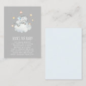 Elephant Boy | Graue Babyduschbücher für Baby Begleitkarte (Vorne/Hinten)