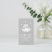 Elephant Boy | Graue Babydusche-Windeln Begleitkarte (Stehend Vorderseite)