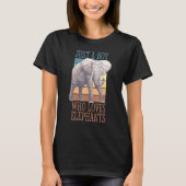 Elephant Boy Liebe Spirit Animal Retro T-Shirt (Vorderseite)