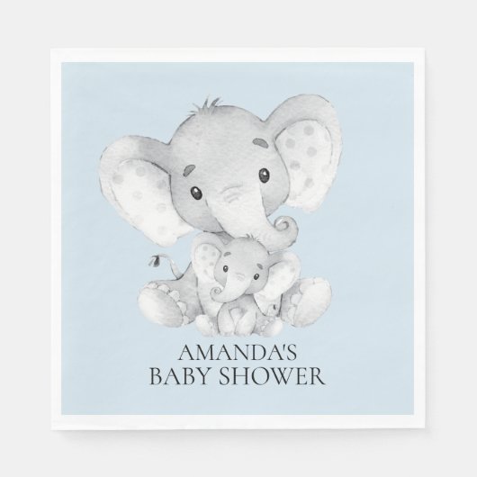Elephant Boys Baby Duschpapier Napkins Serviette (Vorderseite)