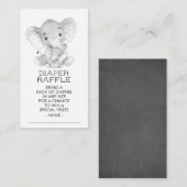 Elephant Boys Baby Showdiaper Raffle Ticket Begleitkarte (Vorne/Hinten)