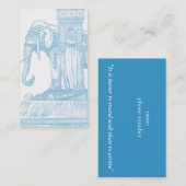 Elephant Buddha-Quote Visitenkarte (Vorne/Hinten)