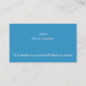 Elephant Buddha-Quote Visitenkarte (Rückseite)